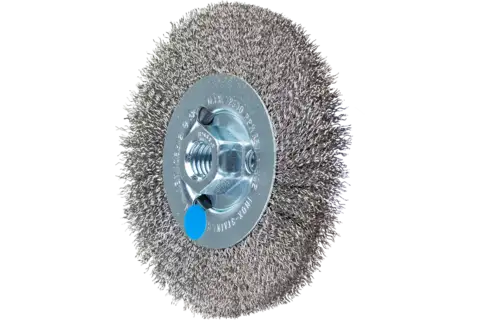 Wheel brush crimped RBU dia. 115x12 mm M14 stainless steel wire dia. 0.30 angle grinders 1
