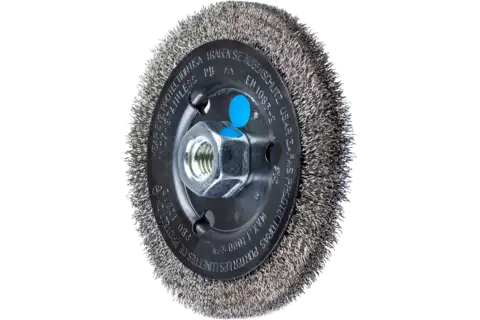 Wheel brush crimped RBU dia. 125x12 mm M14 stainless steel wire dia. 0.30 angle grinders 1