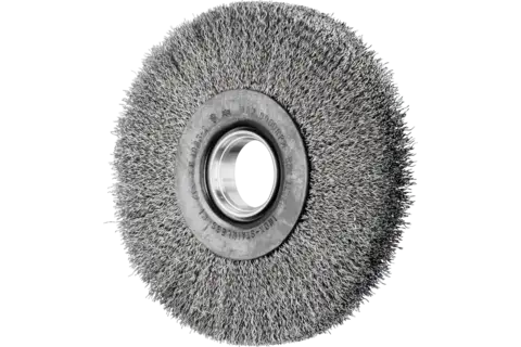 wheel brush wide crimped RBU dia. 125x20xvariable hole stainless steel wire dia. 0.30 bench grinder 1
