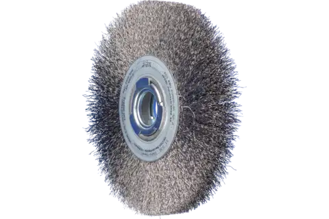 POS wheel brush wide crimped RBU dia. 200x25xvariable hole steel wire dia. 0.30 bench grinder 1