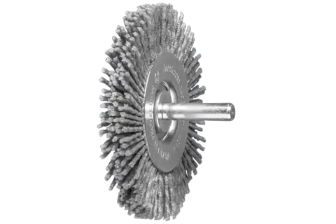 M-BRAD® Mounted Wheel Brush PSF 3" Dia. .040/120 Grit Silicon Carbide 1/4" Shank 1