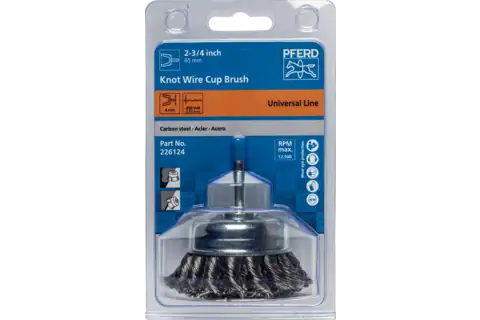 POS cup brush knotted TBG dia. 65 mm shank dia. 6 mm steel wire dia. 0.50 2