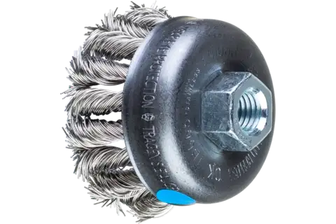 COMBITWIST cup brush knotted TBG dia. 65 mm M14 stainless steel wire dia. 0.50 mm angle grinders 1