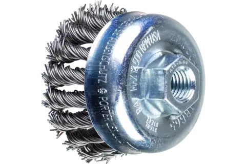Cup brush knotted TBG dia. 65 mm M14 steel wire dia. 0.80 mm angle grinders 1