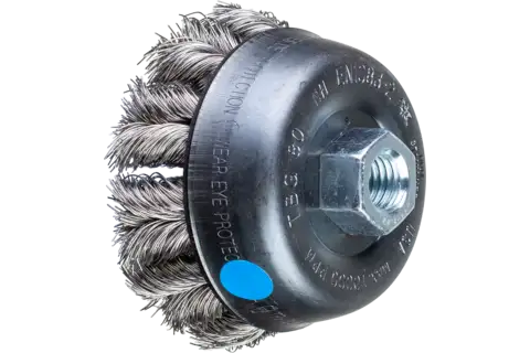 COMBITWIST cup brush knotted TBG dia. 80 mm M14 stainless steel wire dia. 0.35 mm angle grinders 1