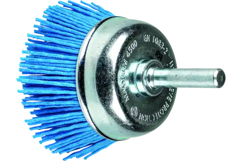 Topfbürste ungezopft TBU Ø 50mm Schaft-Ø 6 mm BLUE-Filament-Ø 1,10mm Korn 180 Bohrmaschinen 1