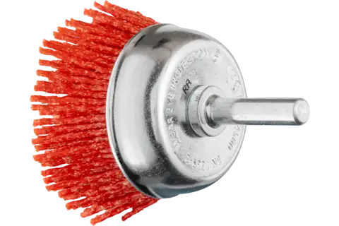 Topfbürste ungezopft TBU Ø50mm Schaft-Ø 6 mm RED-Filament-Ø 1,27 Korn 80 Bohrmaschinen (1) 1
