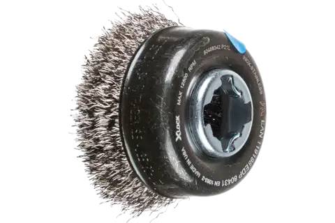 Cup brush crimped TBU dia. 60 hole 22.2 mm/X-LOCK stainless steel wire dia. 0.30 angle grinders 1