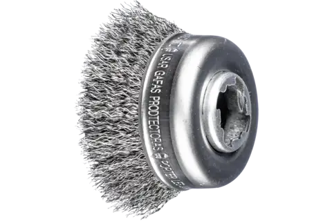 Cup brush crimped TBU dia. 60 hole 22.2 mm/X-LOCK steel wire dia. 0.30 angle grinders 1