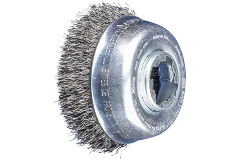Cup brush crimped TBU dia. 75 hole 22.2 mm/X-LOCK steel wire dia. 0.30 angle grinders 1
