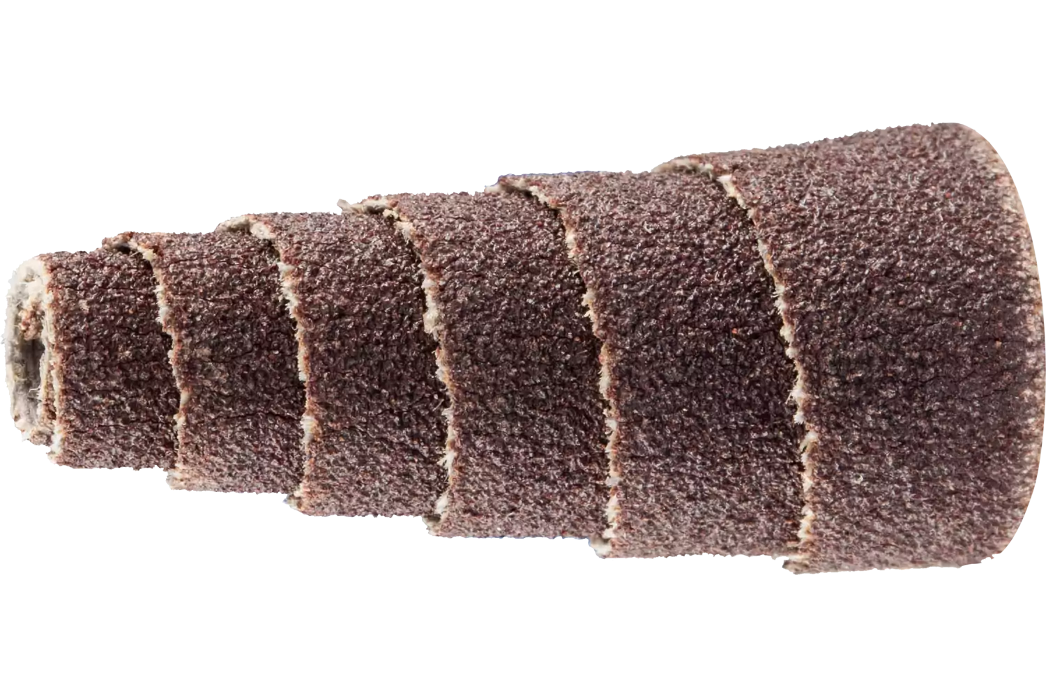 Rotoli abrasivi conici POLIROLL PRK 12x25 mm, foro Ø 3 mm, corindone A150 1