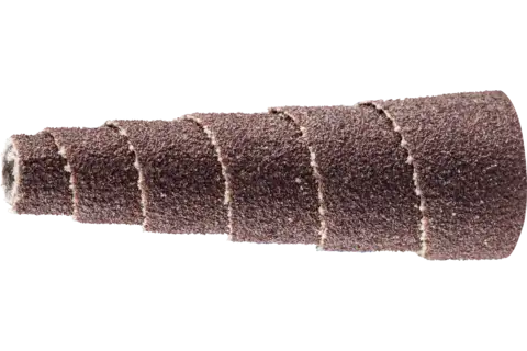 Rotoli abrasivi conici POLIROLL PRK 12x35 mm, foro Ø 3 mm, corindone A150 1