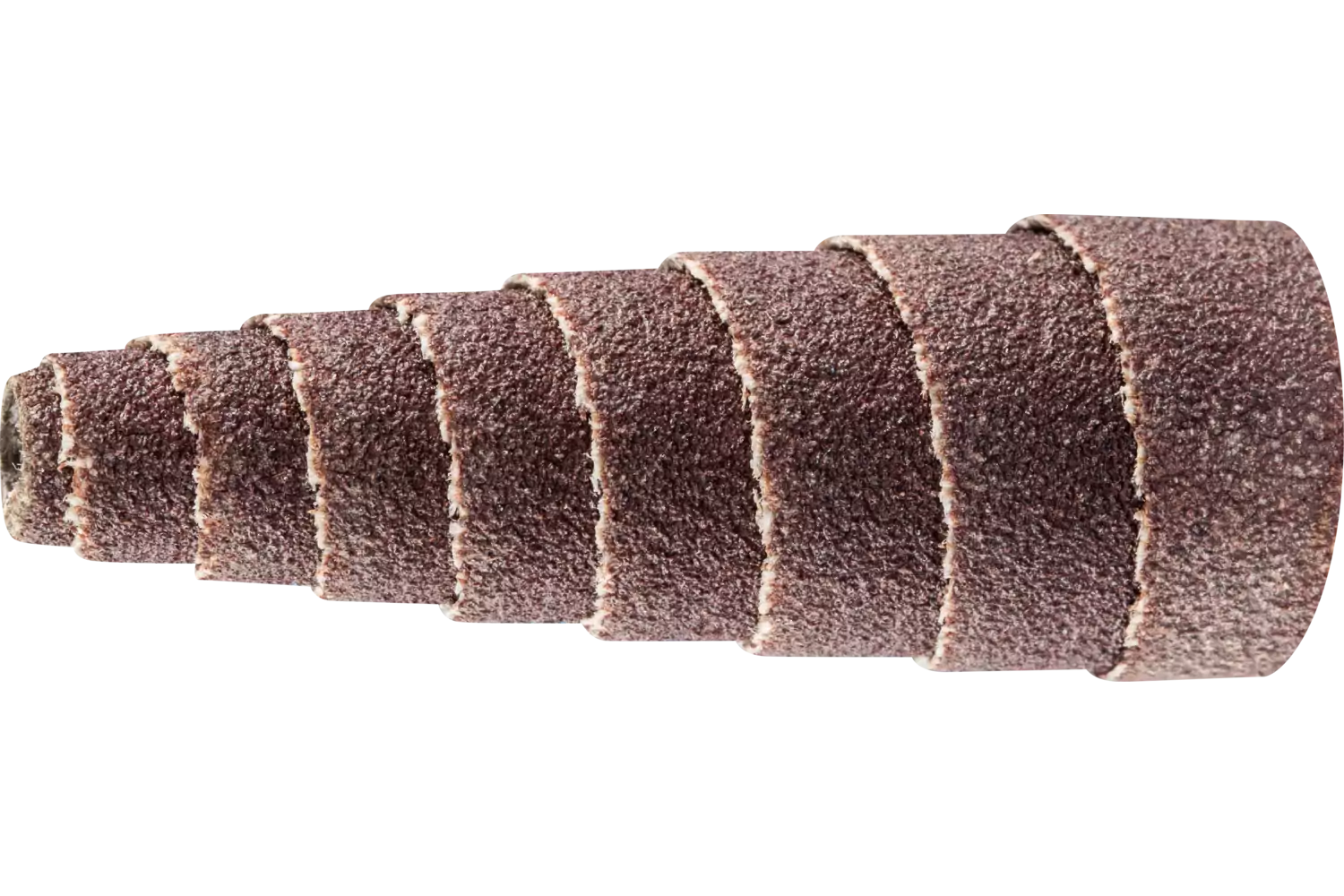 Rotoli abrasivi conici POLIROLL PRK 15x35 mm, foro Ø 3 mm, corindone A150 1