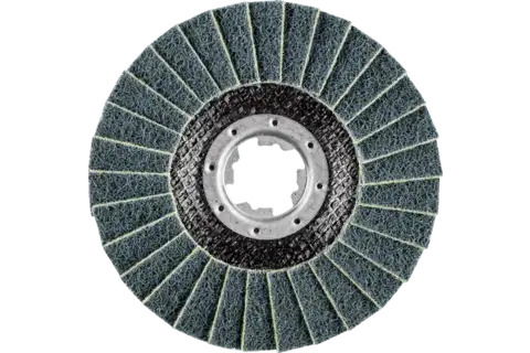 Disco lamellare POLIVLIES PVL, corindone Ø 125 mm, foro 22,23 mm/X-LOCK A240F per finitura 2