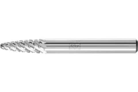 Hardmetalen hoogrendementsstiftfrees ronde boogvorm RBF Ø 06x18 mm stift-Ø 6 mm TITANIUM voor titaan 1