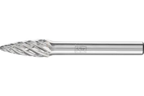 Hartmetall Hochleistungsfrässtift STEEL Rundbogen RBF Ø 08x20mm Schaft-Ø 6 mm für Stahl 1