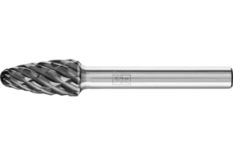 Hartmetall Hochleistungsfrässtift STEEL Rundbogen RBF Ø 10x20mm Schaft-Ø 6 mm HICOAT für Stahl 1