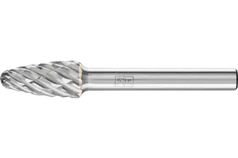 Hardmetalen hoogrendementsstiftfrees STEEL ronde boogvorm RBF Ø 10x20 mm stift-Ø 6 mm voor staal 1