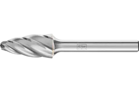 Hardmetalen hoogrendementsstiftfrees ALU ronde boogvorm RBF Ø 12x25 mm stift-Ø 6 mm aluminium/non-ferrometalen 1