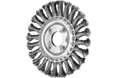 Wheel brush knotted RBG dia. 115x12x22.2 mm steel wire dia. 0.50 mm angle grinders (10) 1