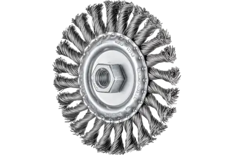 Wheel brush knotted RBG dia. 115x12 mm M14 steel wire dia. 0.50 mm angle grinders 1