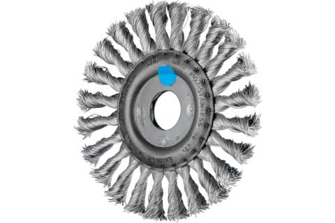 Wheel brush knotted RBG dia. 125x12x22.2 mm stainless steel wire dia. 0.35 mm angle grinders (10) 1
