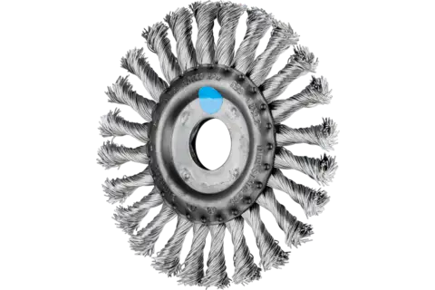 Wheel brush knotted RBG dia. 125x12x22.2 mm stainless steel wire dia. 0.50 mm angle grinders 1