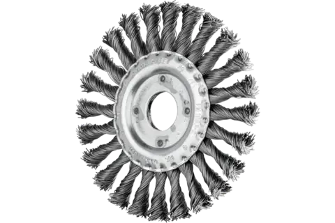 Wheel brush knotted RBG dia. 125x12x22.2 mm steel wire dia. 0.50 mm angle grinders (10) 1