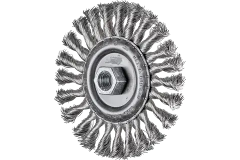 Wheel brush knotted RBG dia. 125x12 mm M14 stainless steel wire dia. 0.35 mm angle grinders 1
