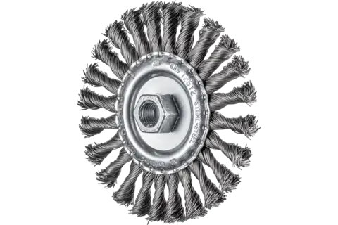 Wheel brush knotted RBG dia. 125x12 mm M14 steel wire dia. 0.50 mm angle grinders 1