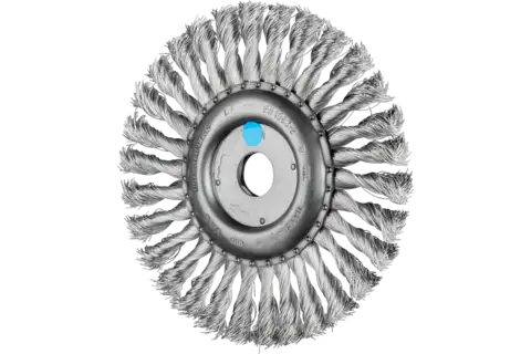 Wheel brush knotted RBG dia. 178x13x22.2 mm stainless steel wire dia. 0.35 mm angle grinders 1