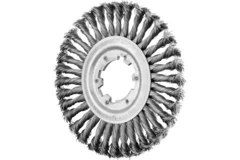 Wheel brush knotted RBG dia. 200x16x50.8 mm hole steel wire dia. 0.50 mm stationary 1