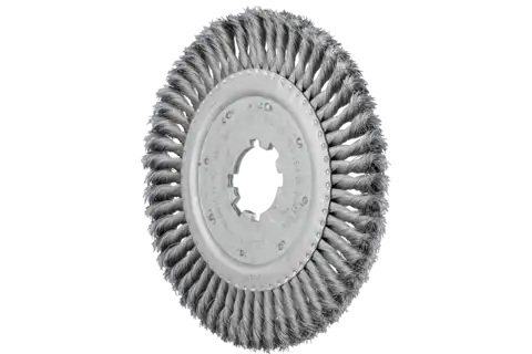 Wheel brush knotted RBG dia. 250x16x50.8 mm hole steel wire dia. 0.35 mm stationary 1
