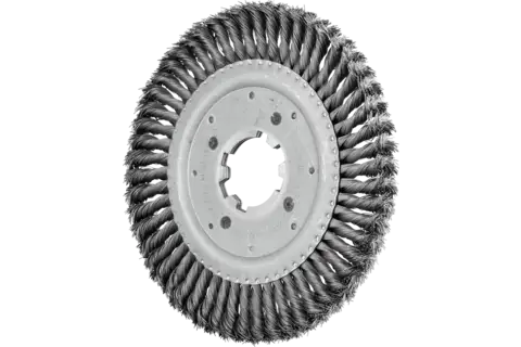 Wheel brush knotted RBG dia. 250x16x50.8 mm hole steel wire dia. 0.50 mm stationary 1