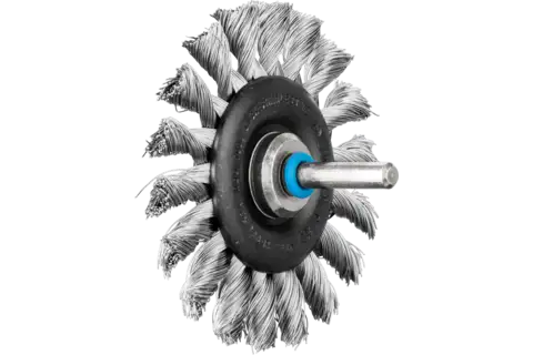 POS wheel brush knotted RBG dia. 76x6 mm shank dia. 6 mm stainless steel wire dia. 0.35 1