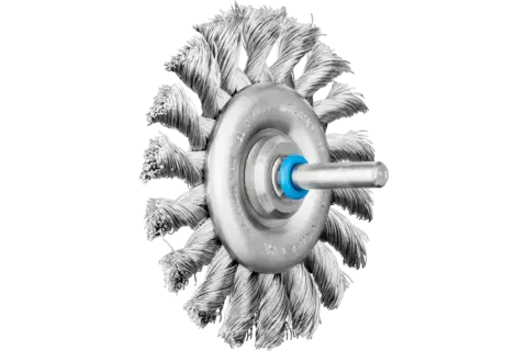 INOX-TOTAL wheel brush knotted RBGIT dia. 70x6 mm shank dia. 6 mm stainless steel wire dia. 0.30