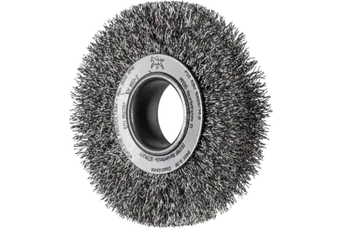 wheel brush wide crimped RBU dia. 100x20xvariable hole stainless steel wire dia. 0.30 bench grinder 1