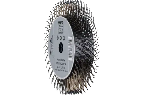 POLISCRATCH wheel brush crimped RBU dia. 100x20mm M14 steel wire dia. 0.60 angle grinders 1