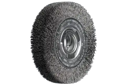 wheel brush wide crimped RBU dia. 150x38xvariable hole steel wire dia. 0.30 bench grinder 1