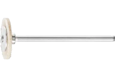 Microspazzola a disco RBU Ø 16x2 mm, gambo Ø 2,34 mm, setola di capra bianca 1