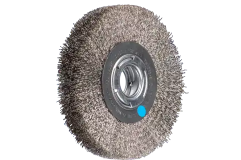 wheel brush wide crimped RBU dia. 180x25xvariable hole stainless steel wire dia. 0.30 bench grinder 1