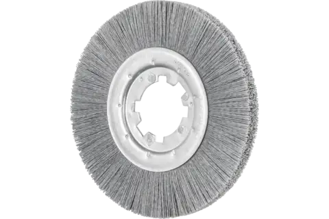 Brosse plate non torsadée RBU Ø 200x13x50,8 mm, alésage, filament SiC Ø 0,55, grain 120, stationnaire 1