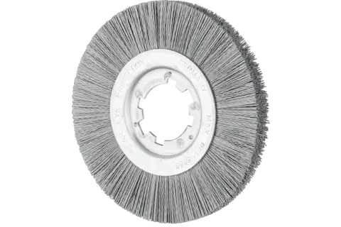 Spazzola a disco con filo non ritorto RBU, foro Ø 200x13x50,8 mm, filamento in SiC Ø 0,55 mm, granulo 320, macchina stazionaria 1