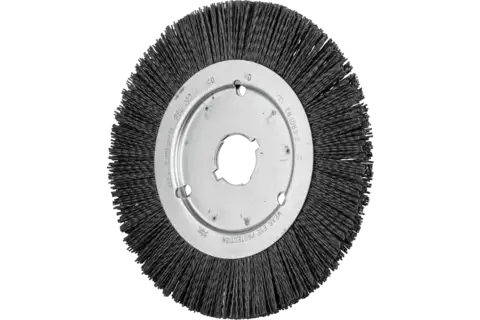 Spazzola a disco sottile con filo non ritorto RBU, foro Ø 200x16xvariabile, filamento ceramico Ø 1,10 mm, granulo 120 1