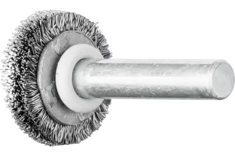 Dairesel fırça saçaklı RBU çap 20x4 mm sap çap 6 mm çelik tel çap 0,20 1
