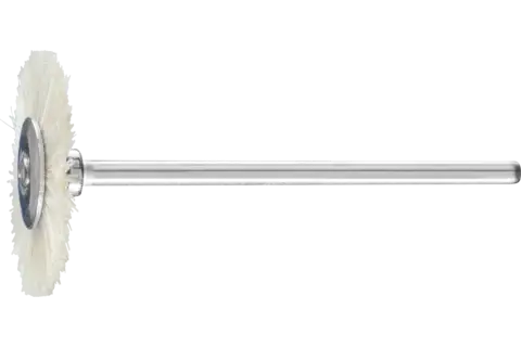 Microspazzola a disco RBU Ø 22x2 mm, gambo Ø 2,34 mm, setola di maiale bianca 1