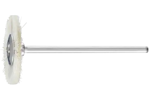 Microspazzola a disco RBU Ø 22x2 mm, gambo Ø 2,34 mm, setola di capra bianca 1