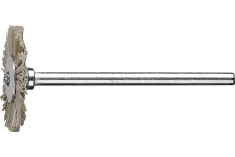 Miniaturowa szczotka tarczowa RBU Ø22 × 2 mm trzpień Ø3 mm włókno diamentowe Ø0,40 ziarno 400 1