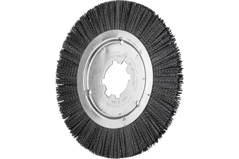 Spazzola a disco con filo non ritorto RBU foro Ø 250x15x50,8 mm, filamento ceramico Ø 1,10 mm, granulo 120, macchina stazionaria 1