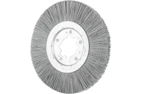 Brosse plate non torsadée RBU Ø 250x15x50,8 mm, alésage, filament SiC Ø 0,55, grain 320, stationnaire 1